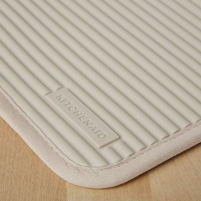 Ribbed Soft Silicone Pot Holder 2-Pack Set, Milkshake Tan, 7"X9"1