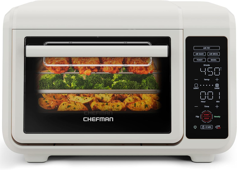 15Qt Air Fryer Toaster Oven, 4 Slice, Bake/Broil/Air Fry, Toast, Bagel, Ivory8