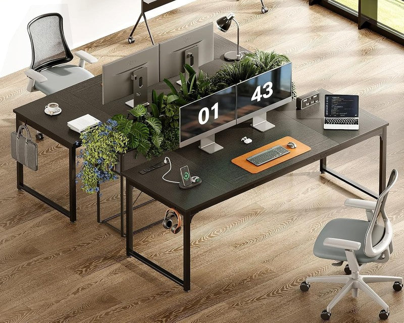 71'' Computer Desk w/ USB Ports Large Office Study Student Writing Desk Black3