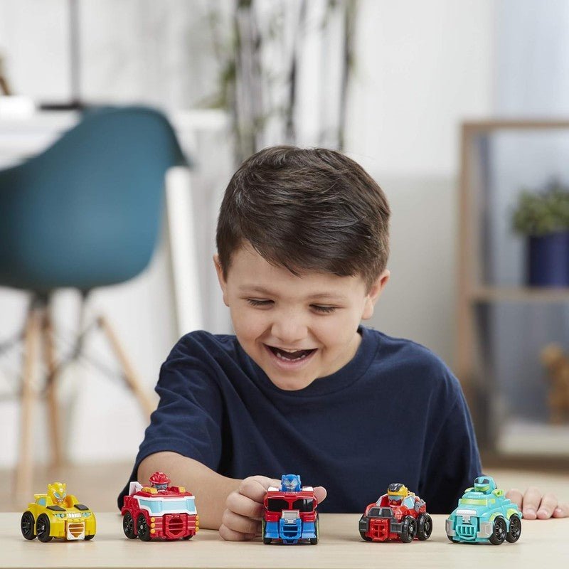 Rescue Bots Mini Bot Racers 5 Pack – Converting Robot Toy Cars, 2" Collectibles10