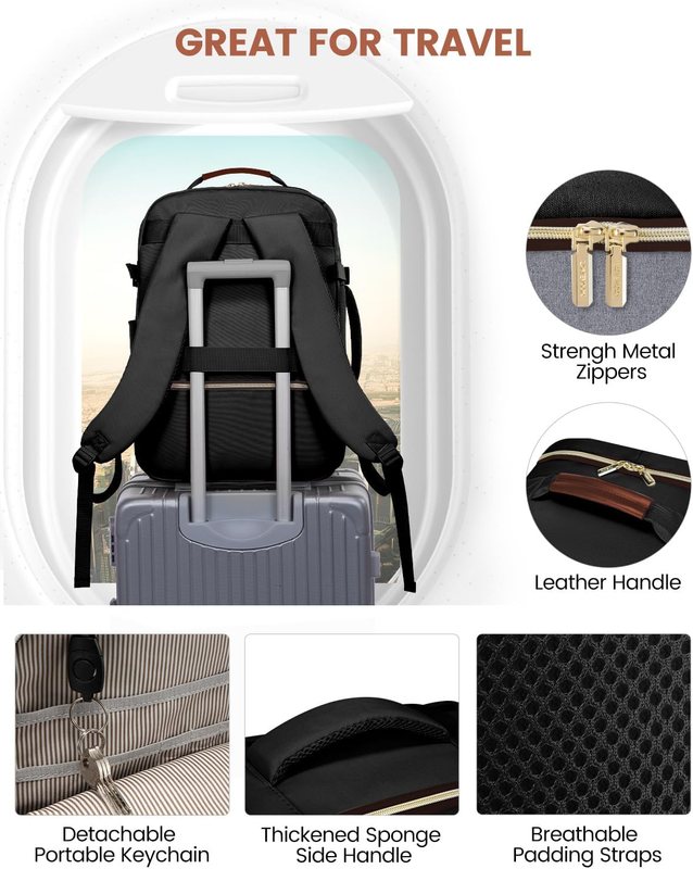 40L Travel Backpack Carry On TSA Approved 17in Laptop 3 Packing Cubes6