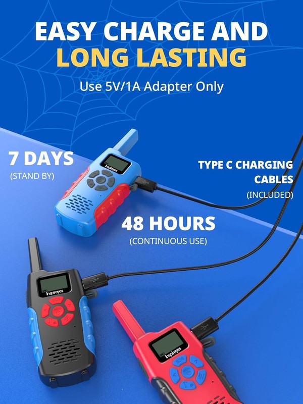 Kids Walkie Talkies 3 Pack Rechargeable Toy Radios Long Range 3 12 Gift1