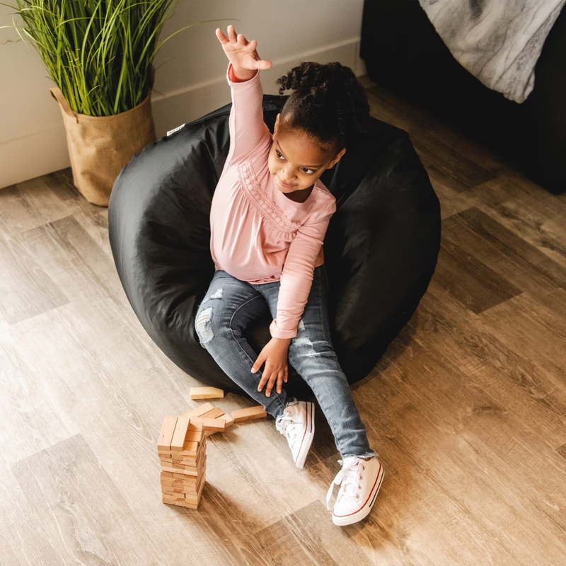 Classic Bean Bag Chair for Kids Bedroom and Reading Nook, Easy Clean Stretch Lim5