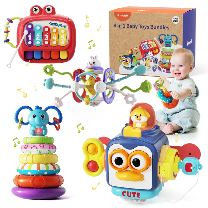 Juguetes Para Bebés 4 En 1 6-12 Meses Niños Niñas, Juguetes Montessori Para Bebé0
