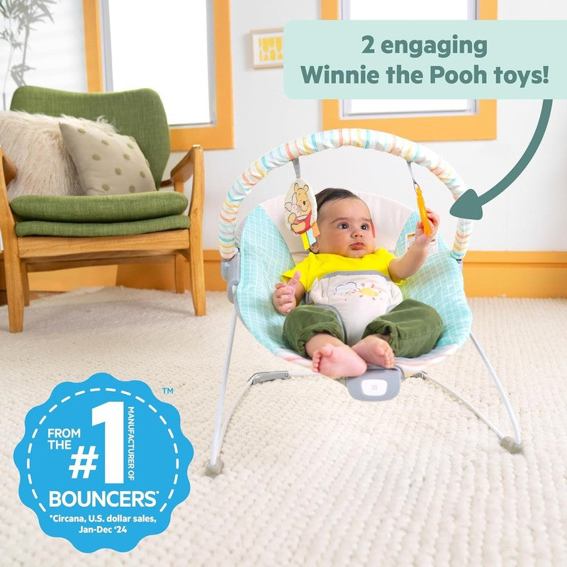 Baby Pooh Hunny Hues Bouncer with Soothing Vibrations, Unisex, Newborn+2