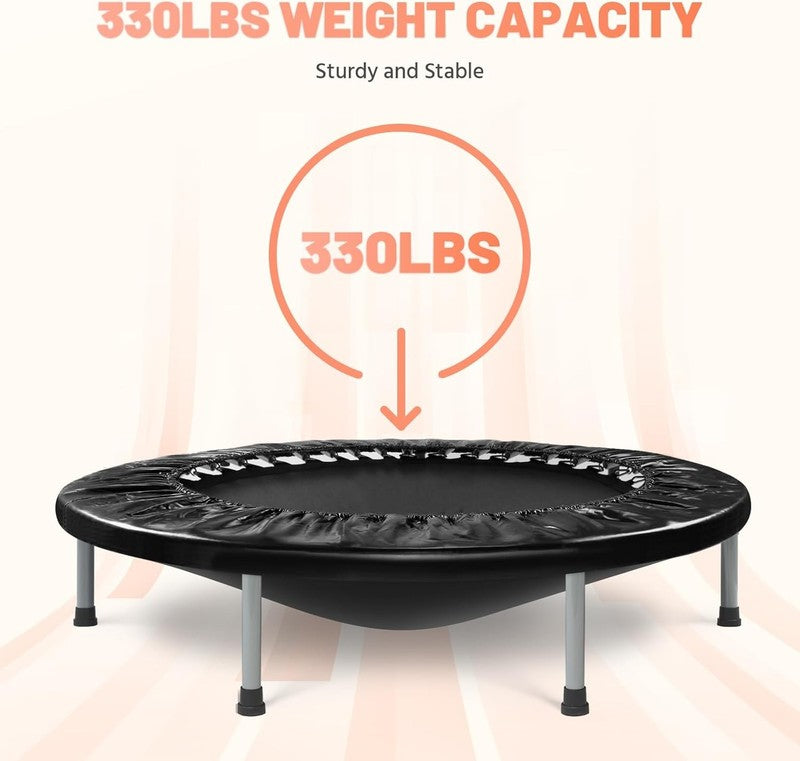 Foldable Mini Fitness Trampoline with Safety Pad for Indoor/Outdoor Workouts6