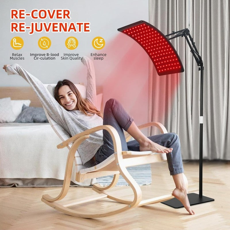 Red Light Therapy for Face and Body, Red Infrared Light Therapy Lamp with Stand 2