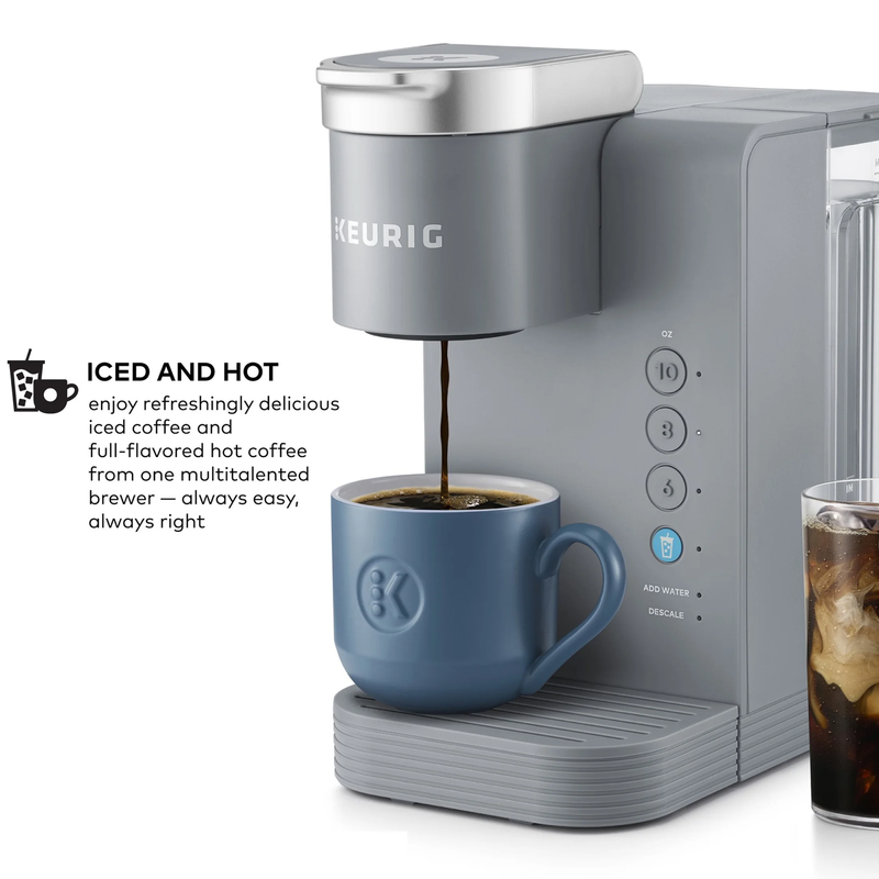 K-Express Essentials Plus, Iced and Hot Single-Serve K-Cup Pod Coffee Maker, Gra2