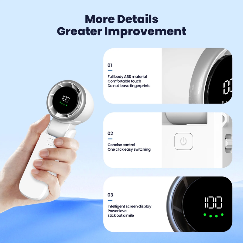 ATUPEN Portable Fan, Mini Handheld Fan with 100 Speeds Air Turbo Personal Fan1