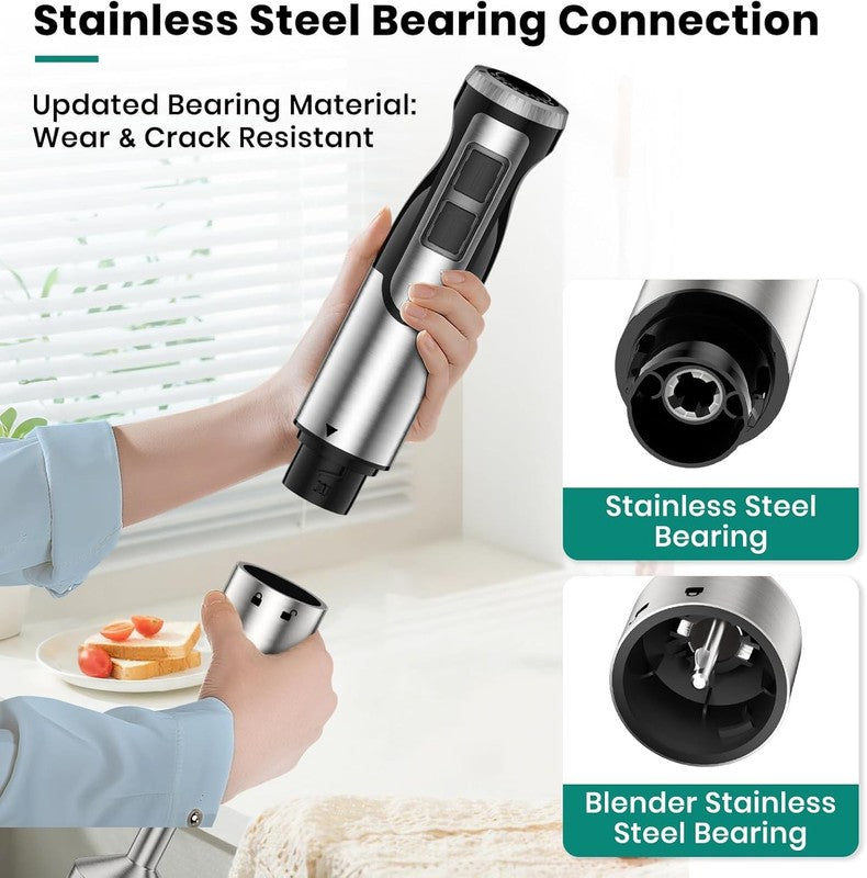 1800W Immersion Blender Handheld 4 In 1 Hand Blender Stick for Ice Crushing Smoo2