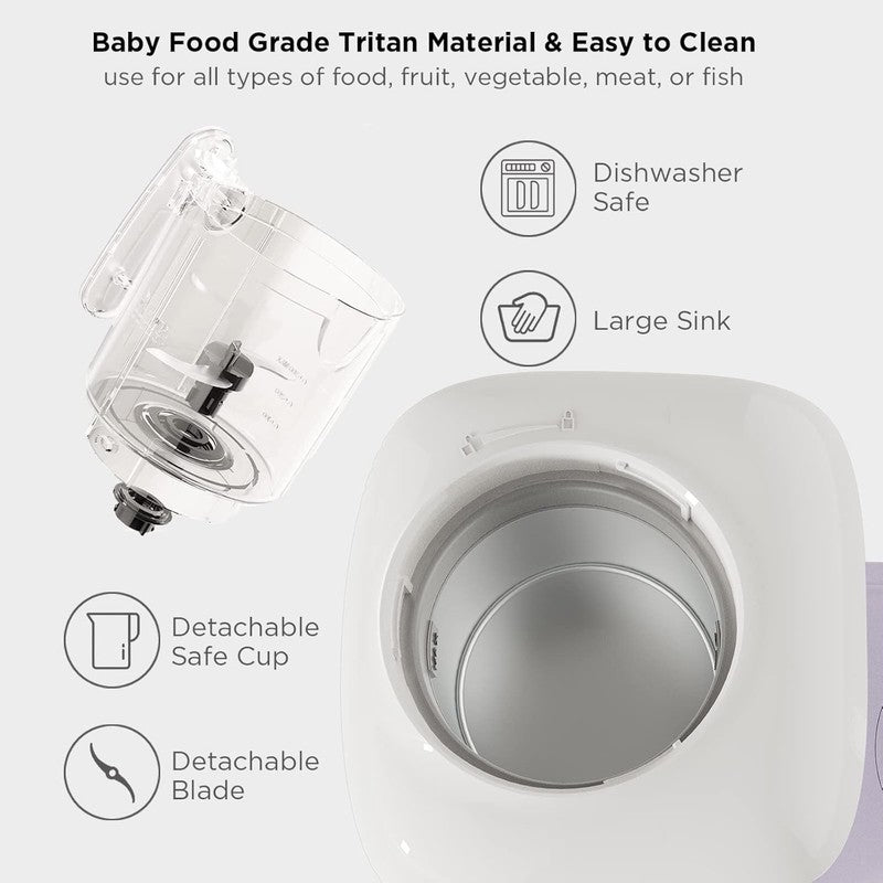 Baby Food Maker Steamer Blender Chopper Grinder Auto Cooking Touch Control7