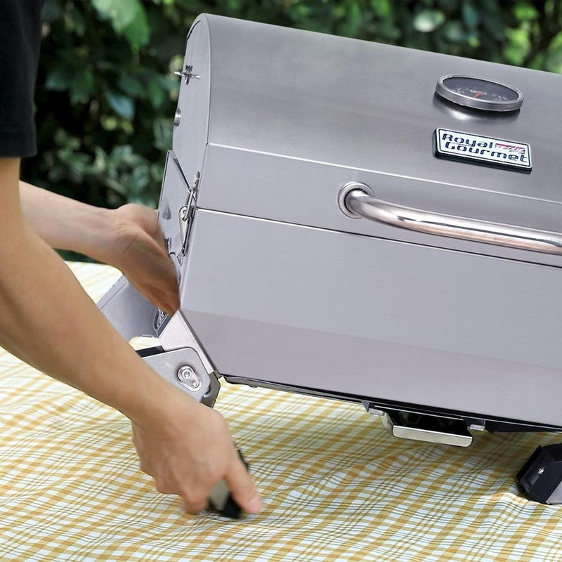 GT1001 Portable Stainless Steel Gas Grill 10,000 BTU Tabletop BBQ Silver2