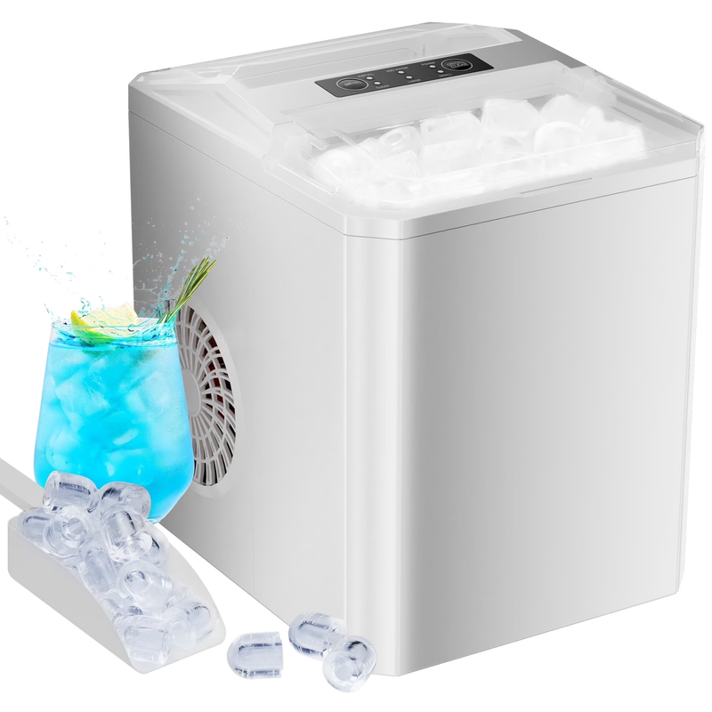Countertop Ice Maker,9 Cubes in 6 Minutes, Self-Cleaning, with Ice Basket & Scoo10