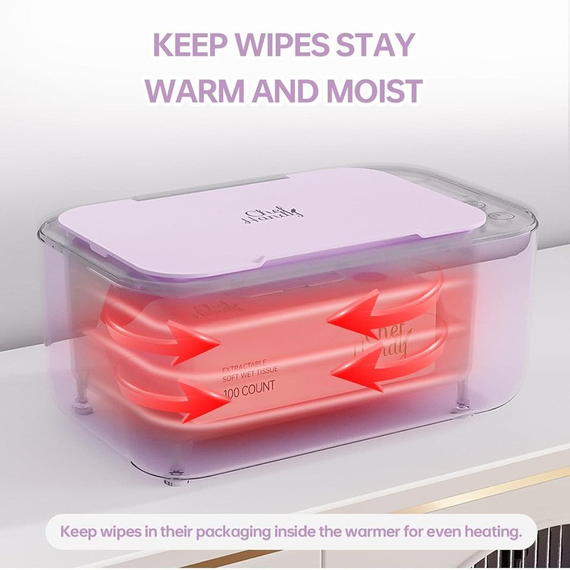 Wipe Warmer Adjustable Temp Silent Heating Large Capacity Purple4