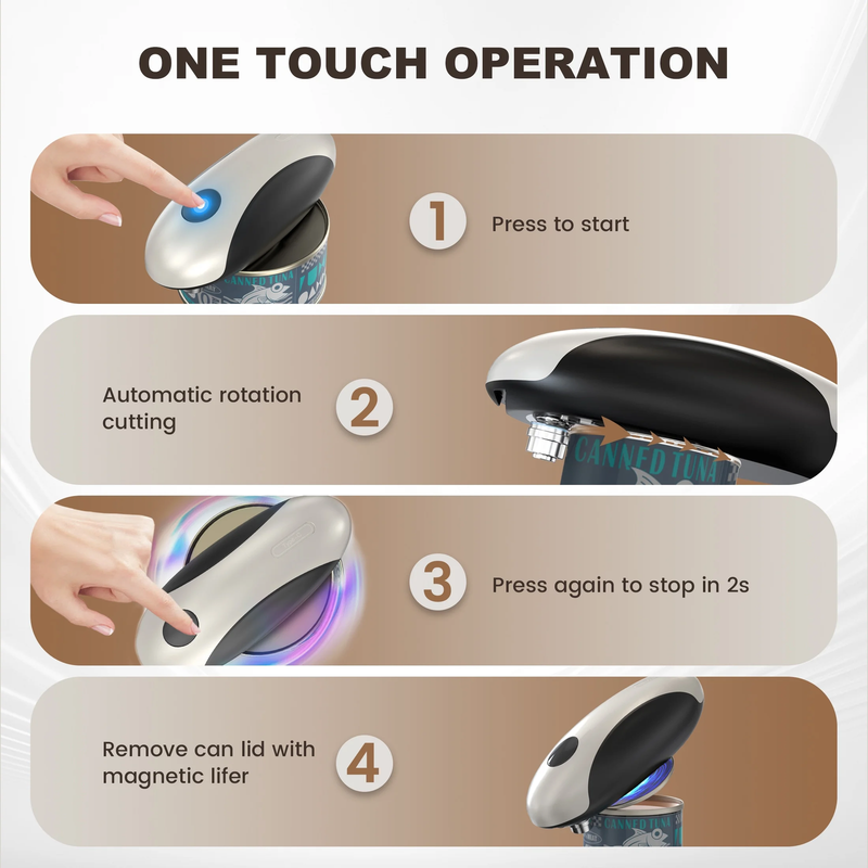 USB C Electric Can Opener Rechargeable Hands Free Smooth Edge Auto3