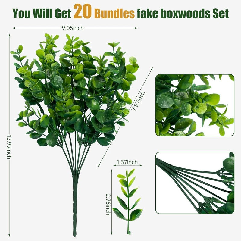 Artificial Greenery Plants Outdoor UV Resistant Fake Plants Boxwood Shrubs Grass1