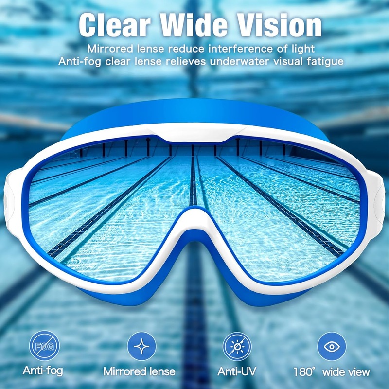 Swimming Goggles 2 Pack Adult Anti Fog UV Protection Comfortable Fit2