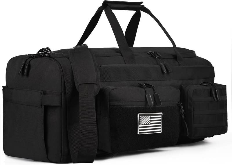 50L Tactical 3-in-1 Gym Duffle Backpack w/ Shoe Laptop MOLLE Black10