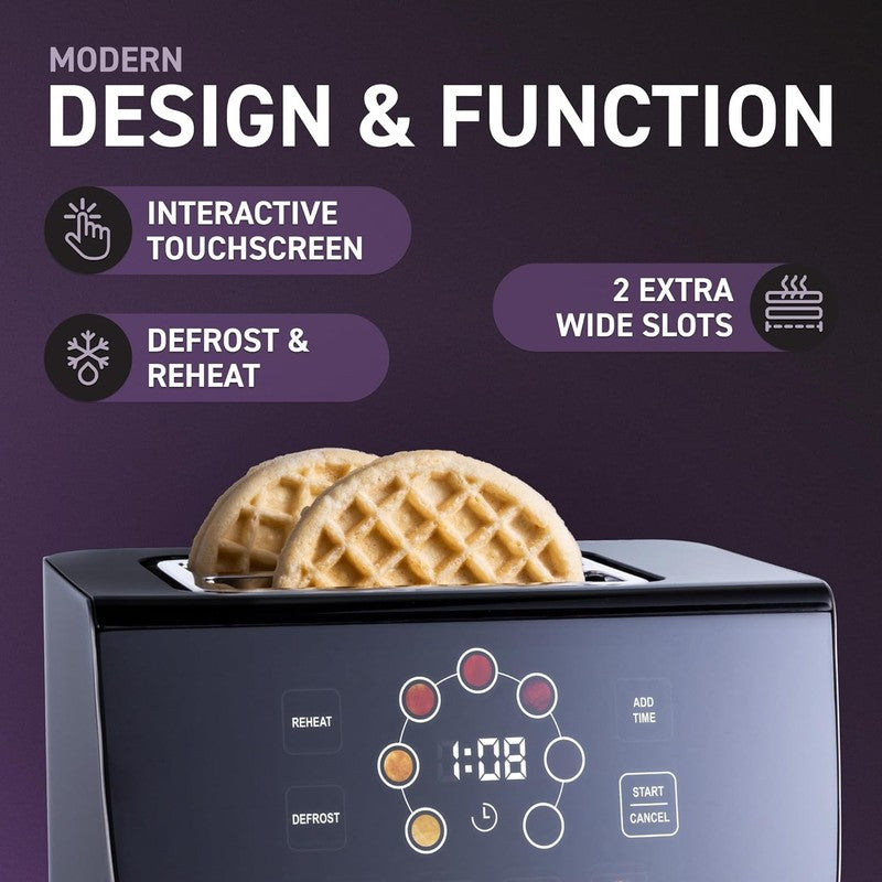 Inspirex Smart Touch Screen Toaster 2 Slice, 8 Bread Types, 7 Browning Modes3