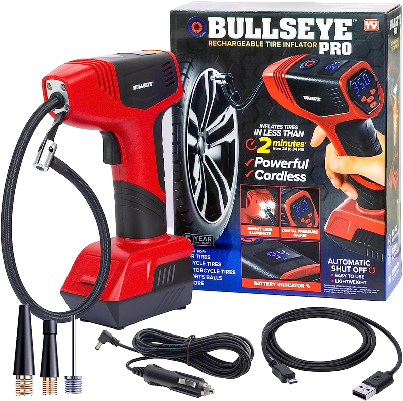 150 PSI Tire Inflator  Portable Electric Air Compressor for Car Bike, LED, 12V 0