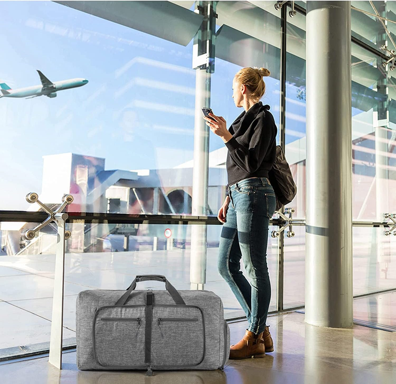 65L 85L 115L Foldable Travel Duffle Bag Weekender Luggage Shoe Compartment6