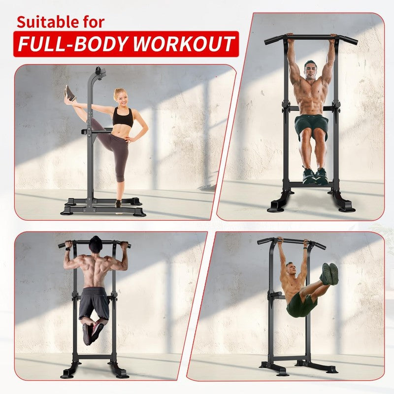 Power Tower Pull Up Dip Station, Adjustable Free Standing Chin Up Bar 300LBS1
