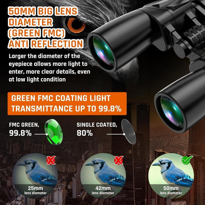 High Powered 10 30X50 Zoom Binoculars for Bird Watching & Hunting, Clear Vision4
