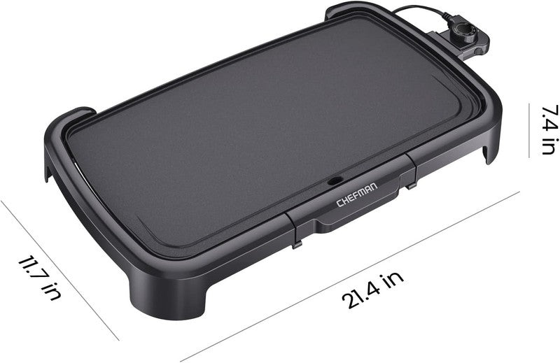 XL Electric Griddle with Removable Temperature Control, Immersible Flat Top Gril6