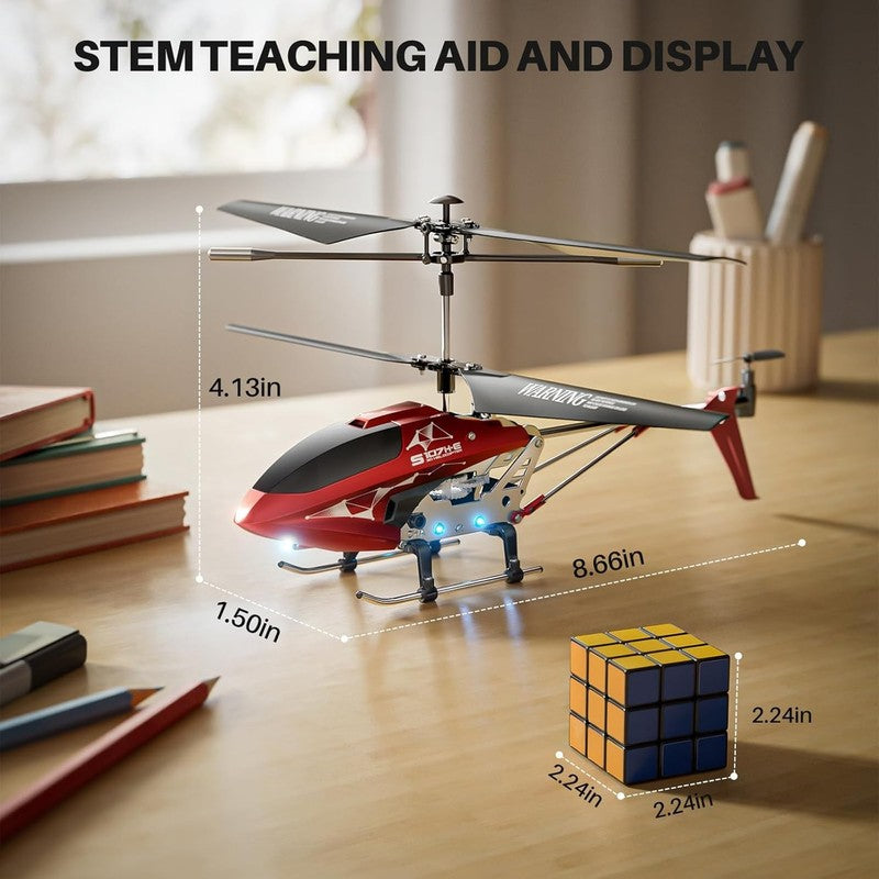Kids RC Helicopter S107H E Remote Control Durable Alloy One Key Takeoff8