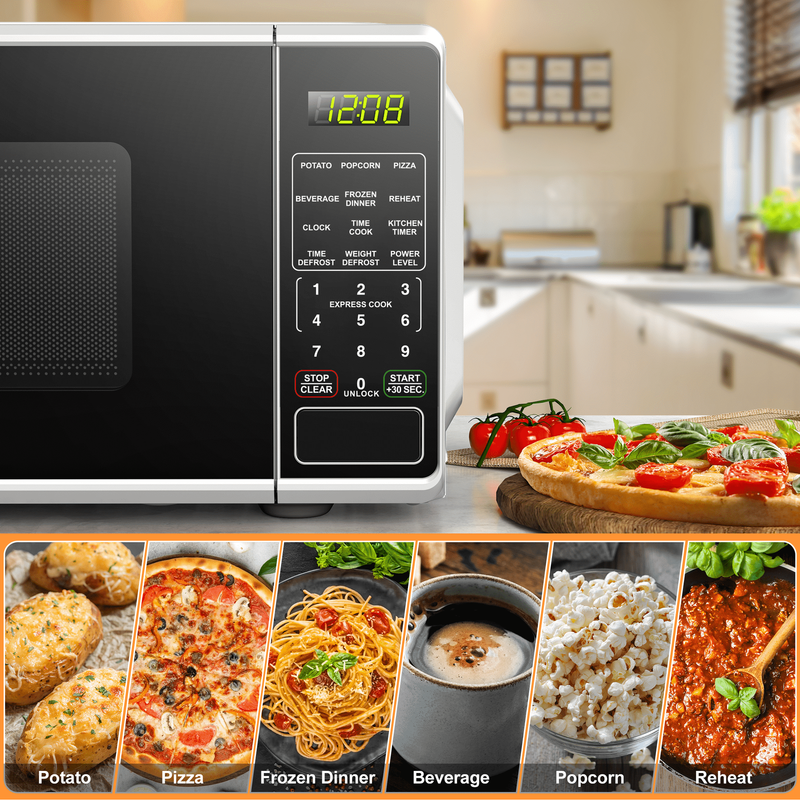0.7 Cu Ft Countertop Microwave Oven, 700 Watts, White5
