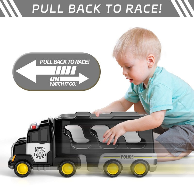 Police Truck Toys for 2-6 Years Old Boys, Toddlers Boys Toys, Police Car Toys, G6