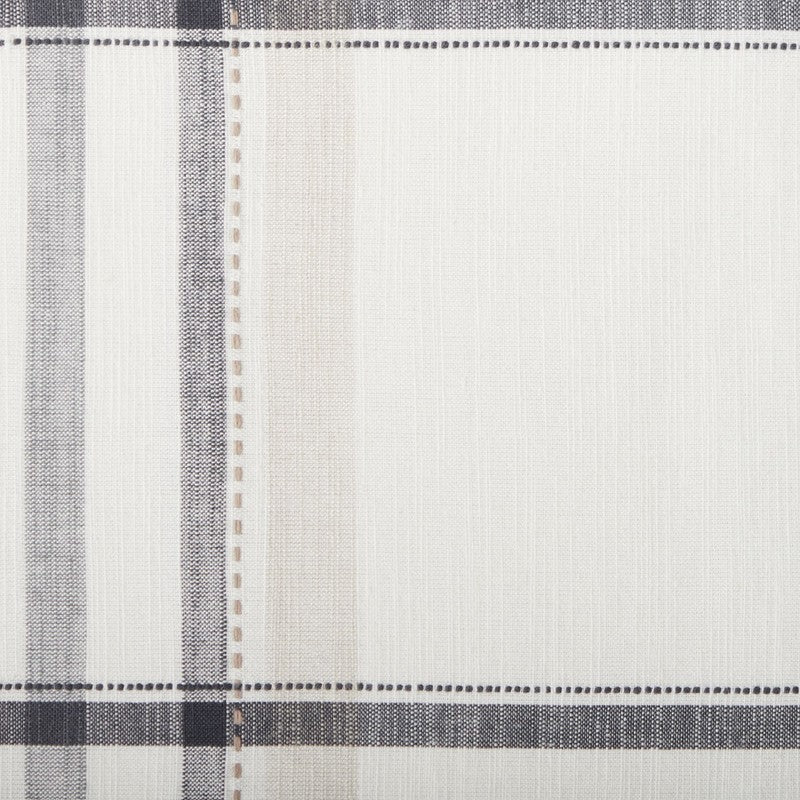 Plaid Fabric Table Runner, Beige, 14"W X 90"L2