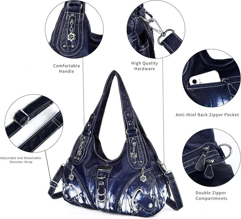 Angelkiss Women’s Large Hobo Satchel Shoulder Handbag Purse5
