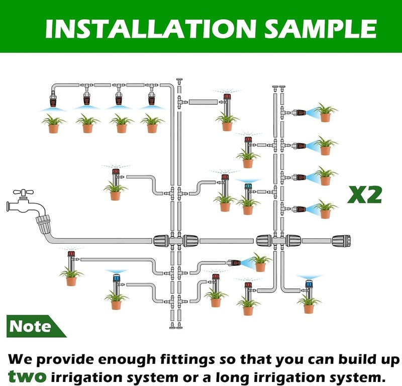 240FT Automatic Drip Irrigation Kit for Garden, Lawn & Greenhouse2