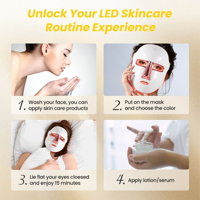 LED Face Mask, 7-Color Light Display for Relaxing Skincare Routines5