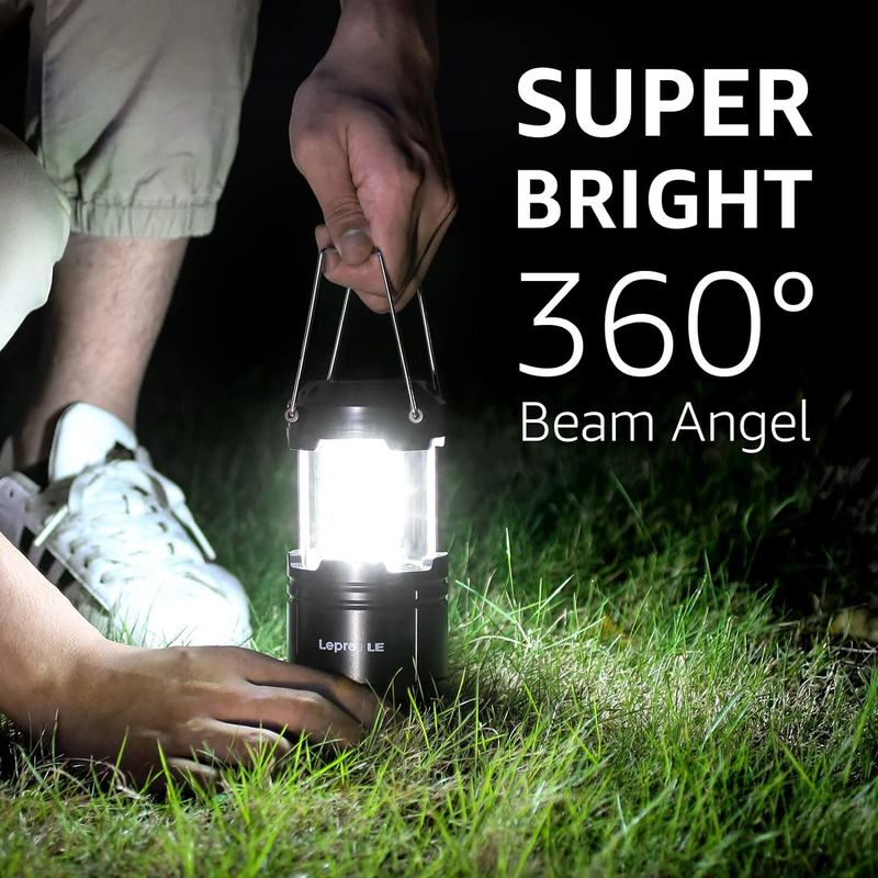 LED Camping Lanterns Battery Powered, Collapsible, IPX4 Water Resistant, Outdoor2