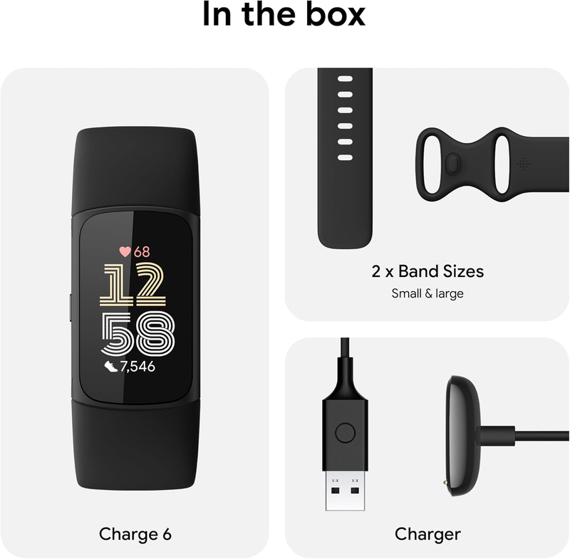 Fitbit Charge 6 Fitness Tracker Google Apps Heart Rate Health Premium6