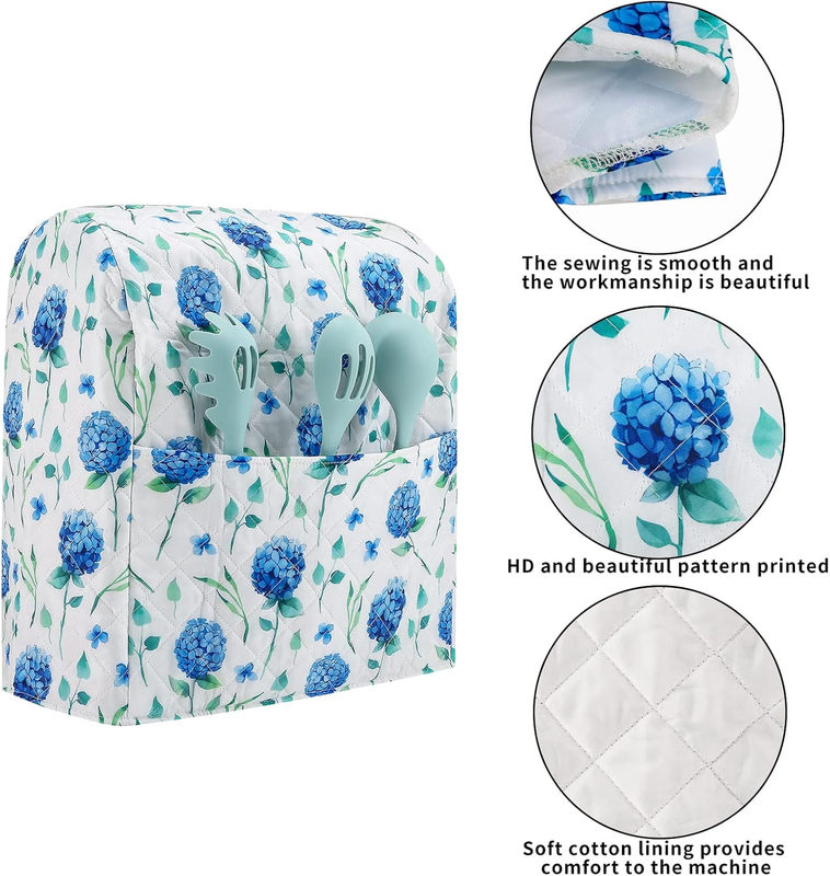 Hydrangea Stand Mixer Cover Fits KitchenAid 5 8 Qt w/ Pockets2