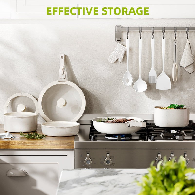20Pcs Pots and Pans Set Nonstick, Kitchen Ceramic Cookware Set for RV and Campin7