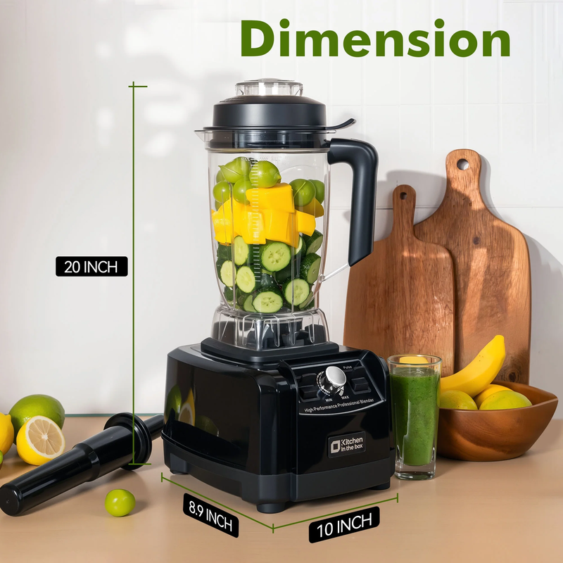 68oz Countertop Blender 1450W 2HP Smoothie Ice Crushing 8 Blade Black1