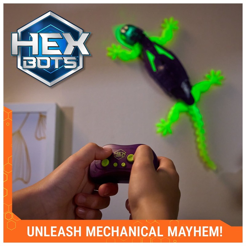 Glow in the Dark Wall Crawler Gecko Toy – Climbing Robot Toy for Kids Ages 4+5
