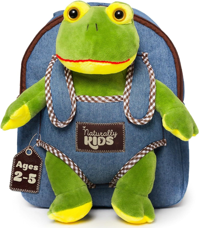 Frog Backpack Plush Stuffed Animal Toddler Backpack Kids Gift Green0