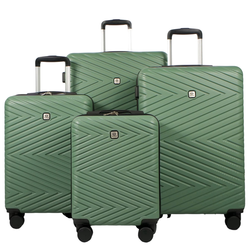 4 Piece Hardshell Luggage Set Hardside Lightweight Suitcase with TSA Lock Spinne6