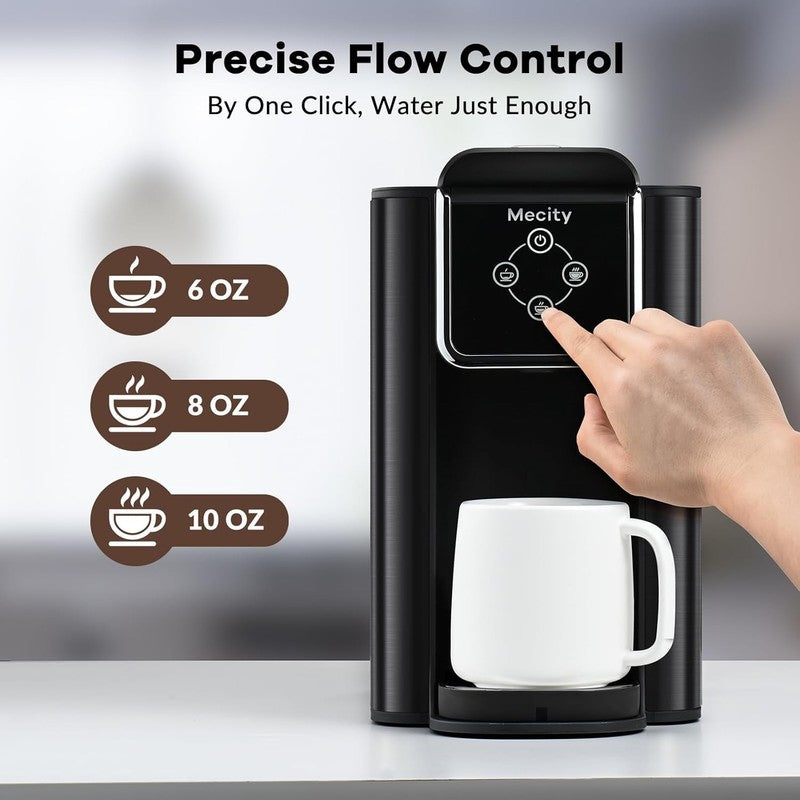 3 in 1 Single Serve Coffee Maker K Cup Compatible 6 10oz 50oz Dark Grey4