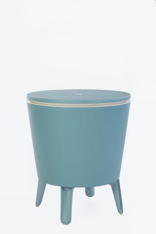 Modern 2-in-1 Cooler & Side Table Outdoor Patio Bar Teal10