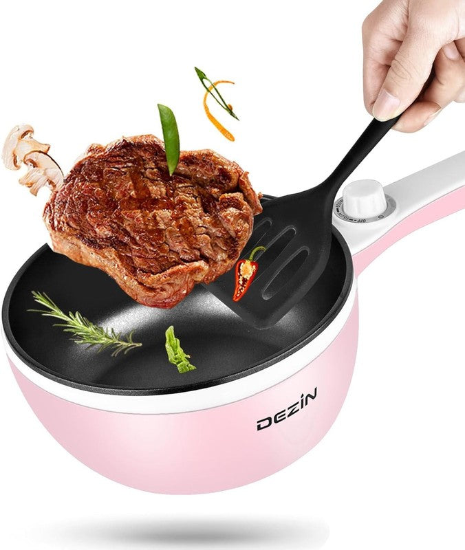 Electric Hot Pot 1.5L Mini Non Stick Sauté Pan Portable Adjustable Power8