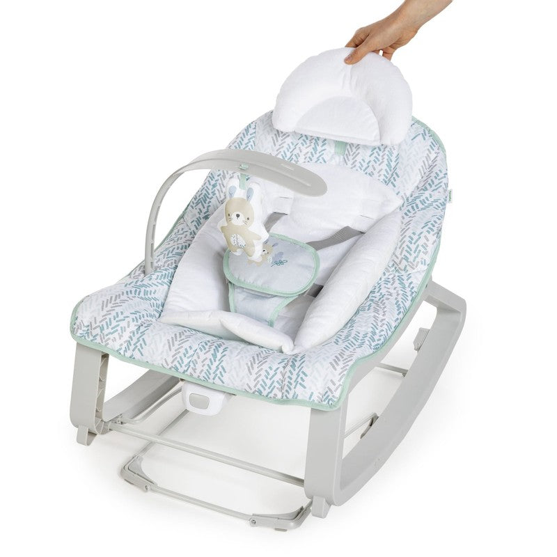 Cozy 3-in-1 Vibrating Baby Bouncer & Rocker Chair - Gray9