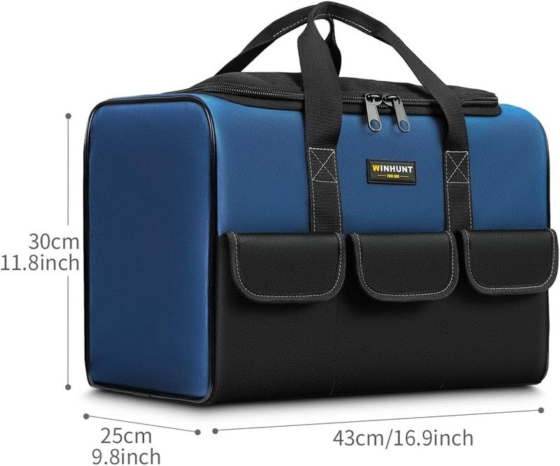 Large 1680D Tool Bag 5 Pockets Heavy Duty Electrician DIY Craftsmen Blue4