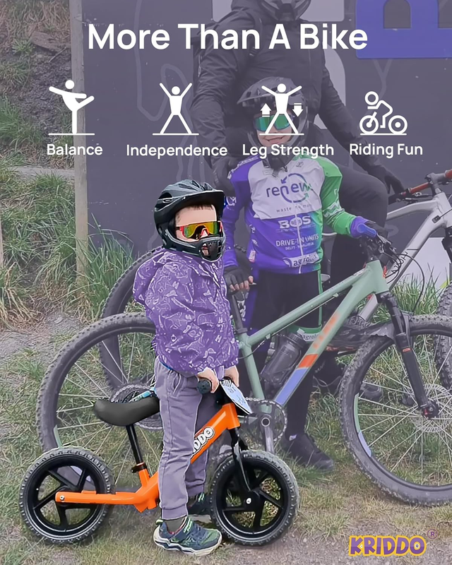 Toddler Balance Bike 12 Inch 18M-5Y Push Bike Custom Plate Orange Kids1