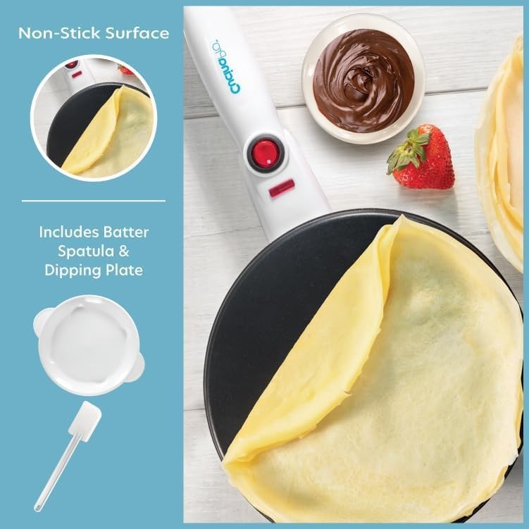 Cordless Crepe Maker Nonstick Electric Pan Portable Hot Plate Holiday Gift2